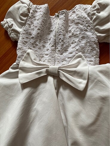 12-18 Ay Beden beyaz Renk bebek elbise