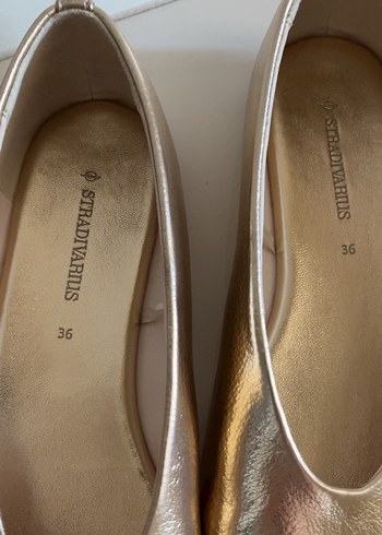 Stradivarius Altın Rengi Dolgu Topuk Babet stradı