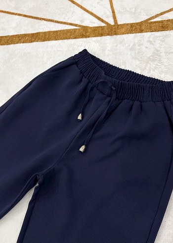 Diğer Kadın Lacivert Parlak Kumaş Pantolon