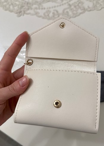 Bej Deri Püsküllü Kadın Cüzdanı - Görsel 3