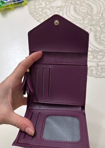 Deriden Mor Püsküllü Kadın Clutch Cüzdan - Görsel 2