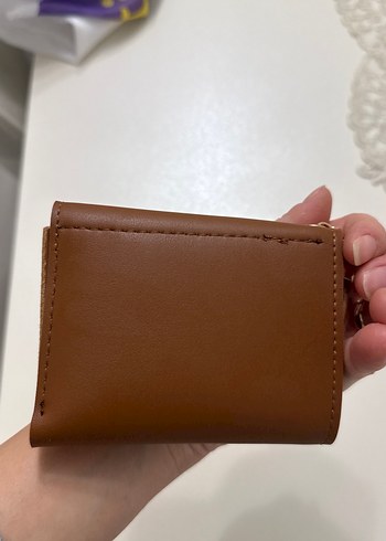 Püsküllü Kahverengi Deri Kadın Cüzdanı - Görsel 2