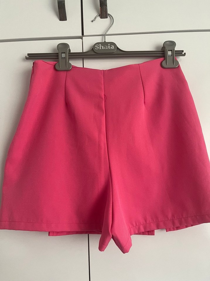 Pembe Mini Pilili Kadın Etek - Görsel 2