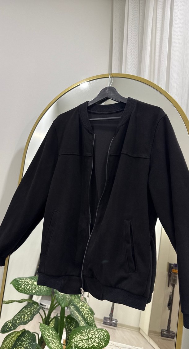 Siyah Kadın-erkek Midi Boy Sweatshirt - Görsel 2