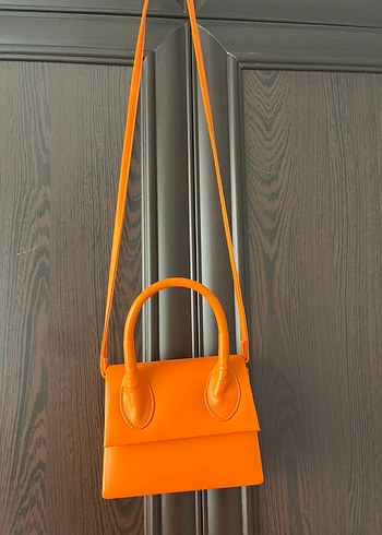 Turuncu Deri Kadın Çanta - Görsel 2