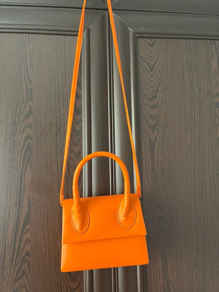 Turuncu Deri Kadın Çanta - Görsel 2