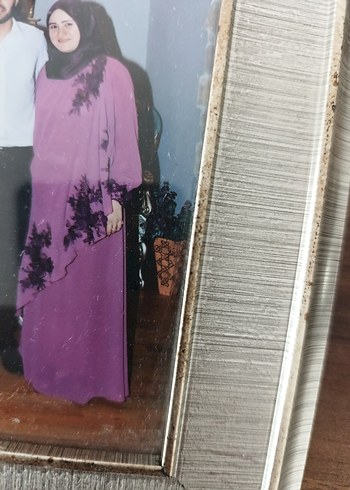 Abiye Mor Uzun Drapeli Vintage Abiye