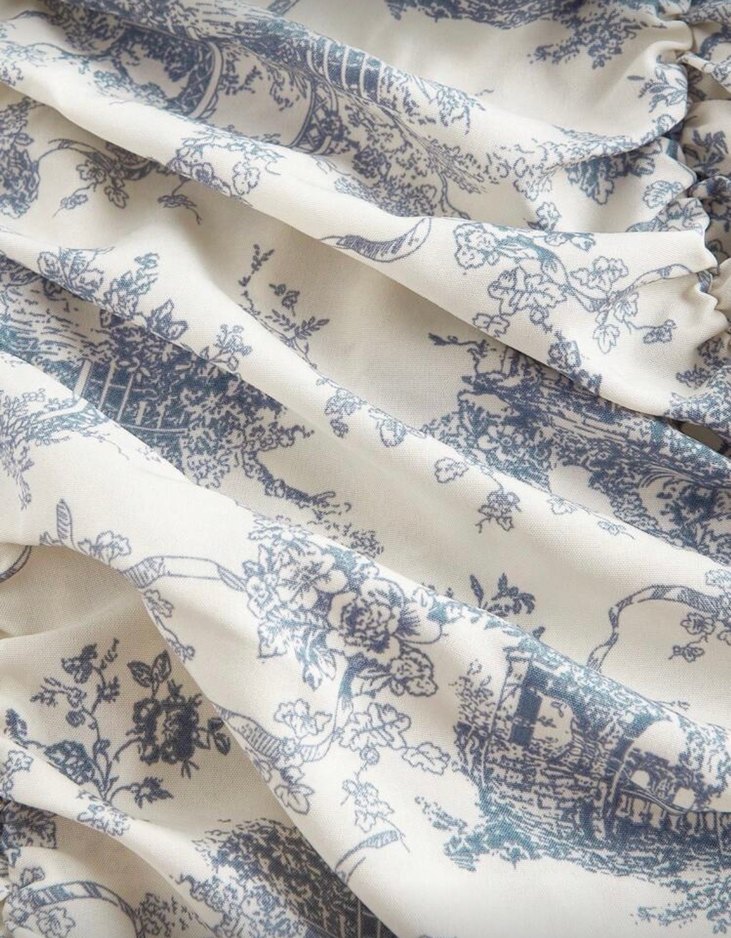 Kadın Beyaz Nakışlı Uzun Askılı Elbise - Görsel 4