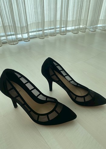 36 Beden Desa Klasik Siyah Stiletto Topuklu Ayakkabı