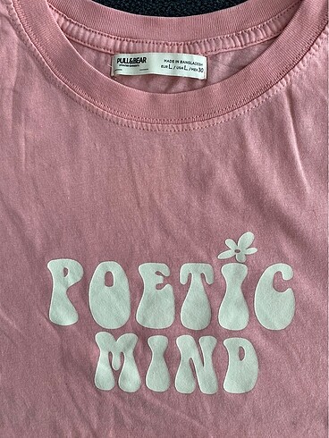 Pull and Bear Pull&Bear Sıfır Yaka Pembe TShirt