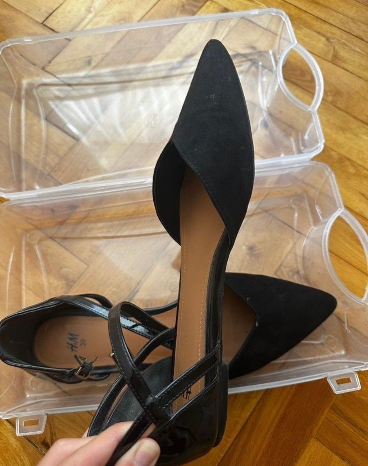 Siyah önü süet Kadın Babet - Görsel 2