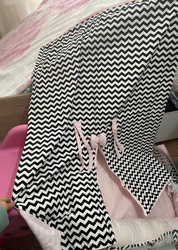 Pembe Baskılı Bebek Uyku Yatağı baby nest - Görsel 4