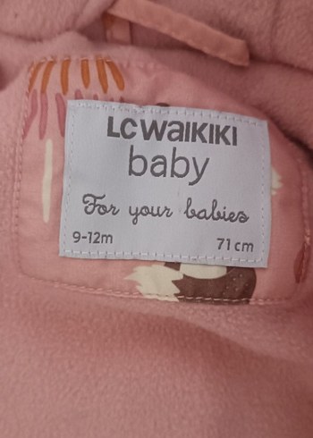 Kürklü Kapüşonlu Pembe Desenli Bebek Tulumu - Görsel 2