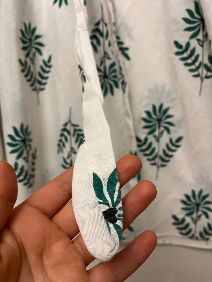 Yeşil Baskılı Bohem Uzun Kollu Hamile Bluzu - Görsel 3