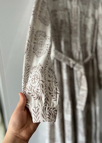 Keten elbise - Görsel 4