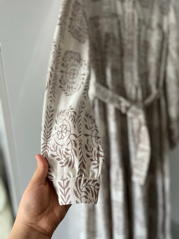 Keten elbise - Görsel 4