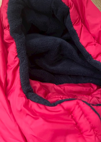 Kız Çocuk Kapüşonlu Renkli Mont - Görsel 5