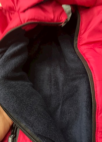 Kız Çocuk Kapüşonlu Renkli Mont - Görsel 6