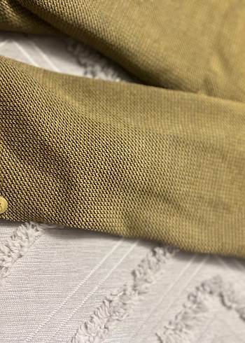 Klasik Kesim Kahverengi Keten Ceket - Görsel 2