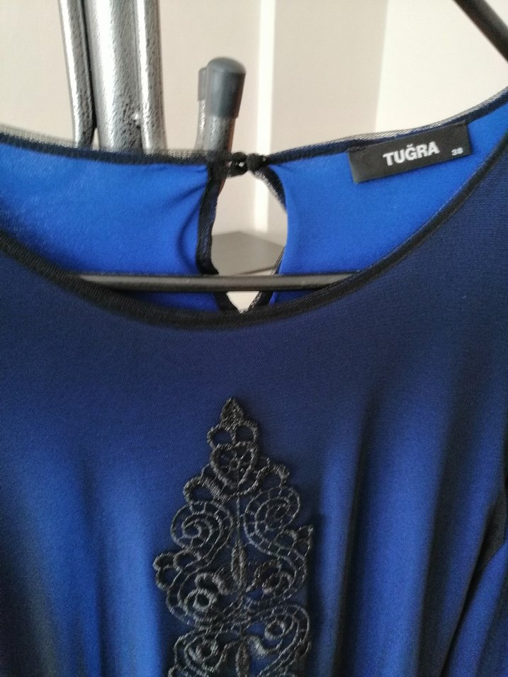 Üstü tül detaylı abiye tunik.. - Görsel 2