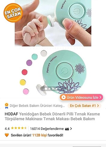 Diğer Bebek tırnak törpüsü