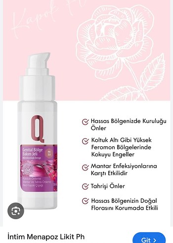 QUR Genital Bölge Bakım Jeli - Mantar Önleyici - Görsel 3