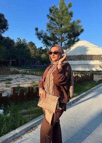 Camel Kadın Desenli Takım - Görsel 2