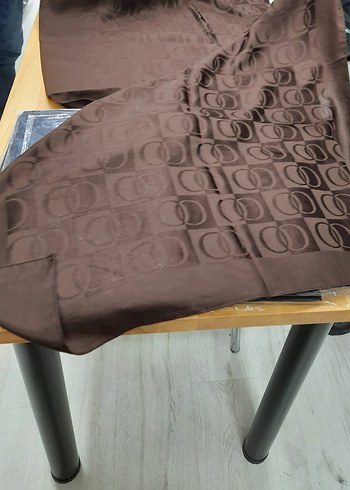 İmanoor Kahverengi Saten Kadın Başörtüsü - Görsel 3