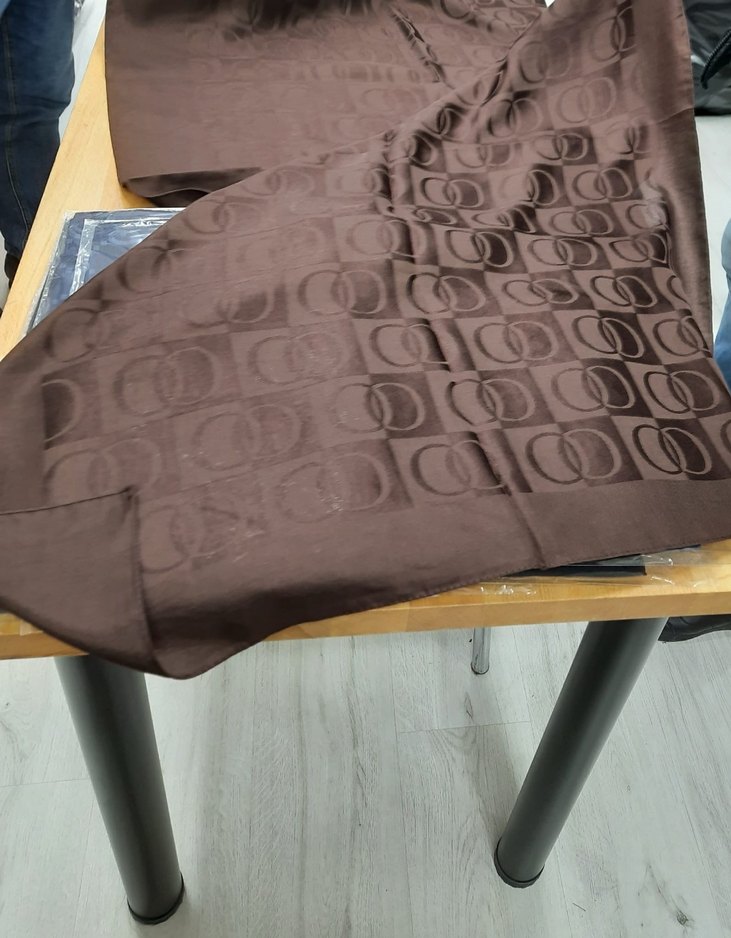 İmanoor Kahverengi Saten Kadın Başörtüsü - Görsel 3