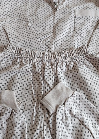 Gri Erkek Uzun Kollu Düğmeli Pijama Takımı - Görsel 2