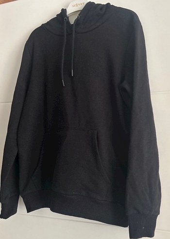 Mavi Jeans Uniseks Siyah Kapüşonlu Sweatshirt