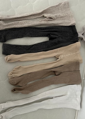 H&M Bej ve Gri Çocuk Külotlu Çorap Seti 5 li