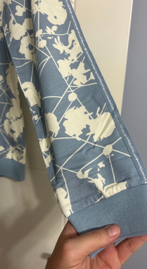 Kapüşonlu Bağlama Desenli Gri Kadın Ceket - Görsel 3