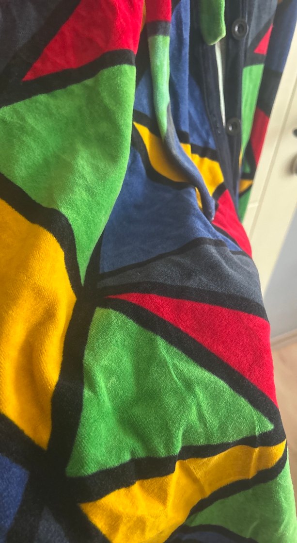 Çok Renkli Bohem Uzun Kadın Sabahlık - Görsel 4