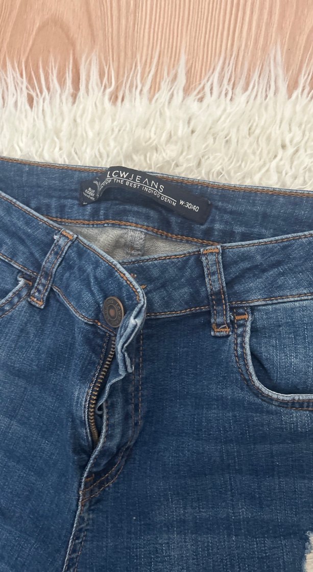 Kadın Lacivert Midi Kot Pantolon - Görsel 3