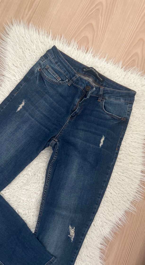 Kadın Lacivert Midi Kot Pantolon - Görsel 2