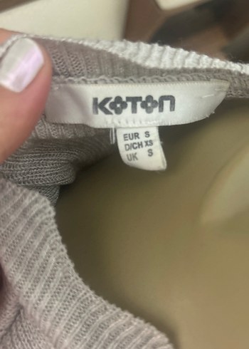 Gri Uzun Kollu Triko Kadın Kazak - Görsel 3