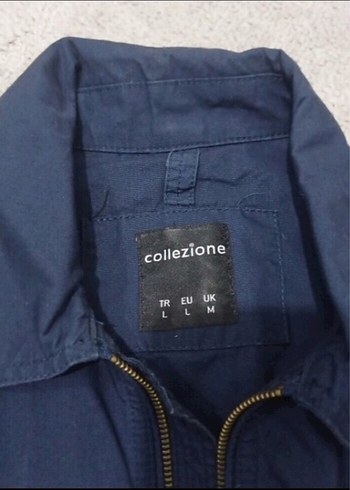 Erkek Lacivert Denim Fermuarlı Ceket - Görsel 2