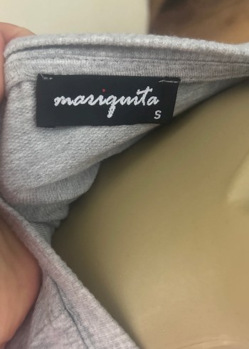 Gri Uzun Kollu Kadın Sweatshirt - Görsel 3