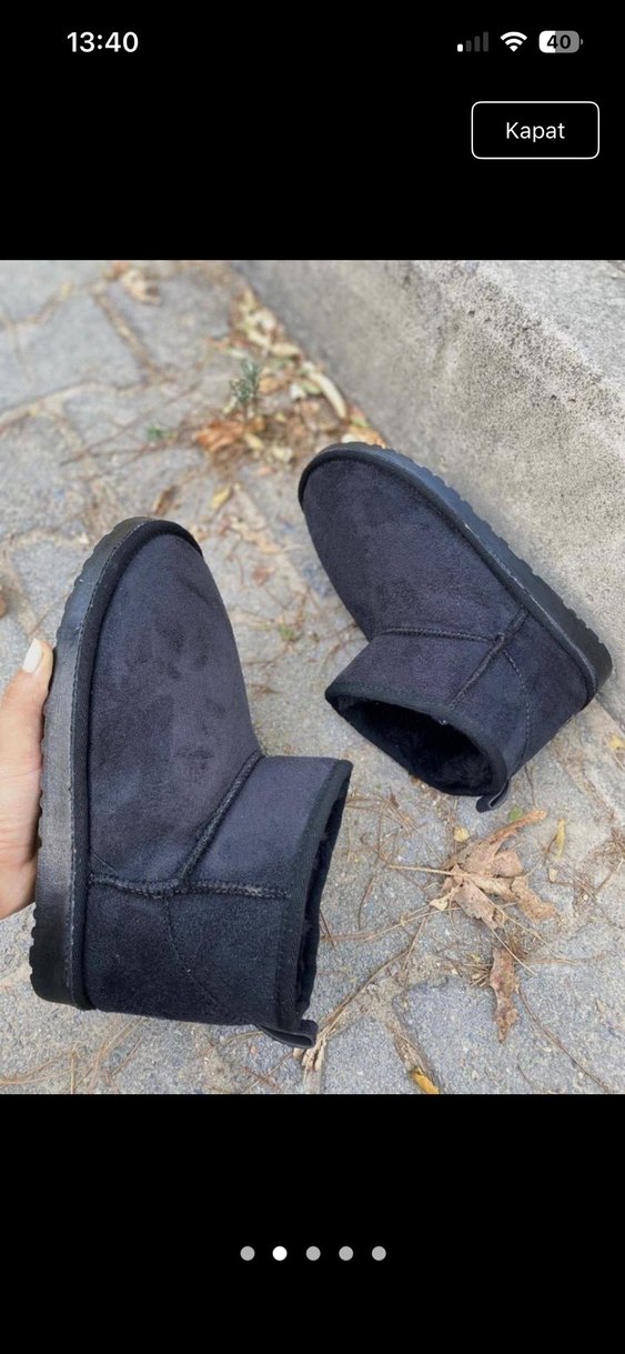 Siyah Süet ugg Kadın Bot - Görsel 2