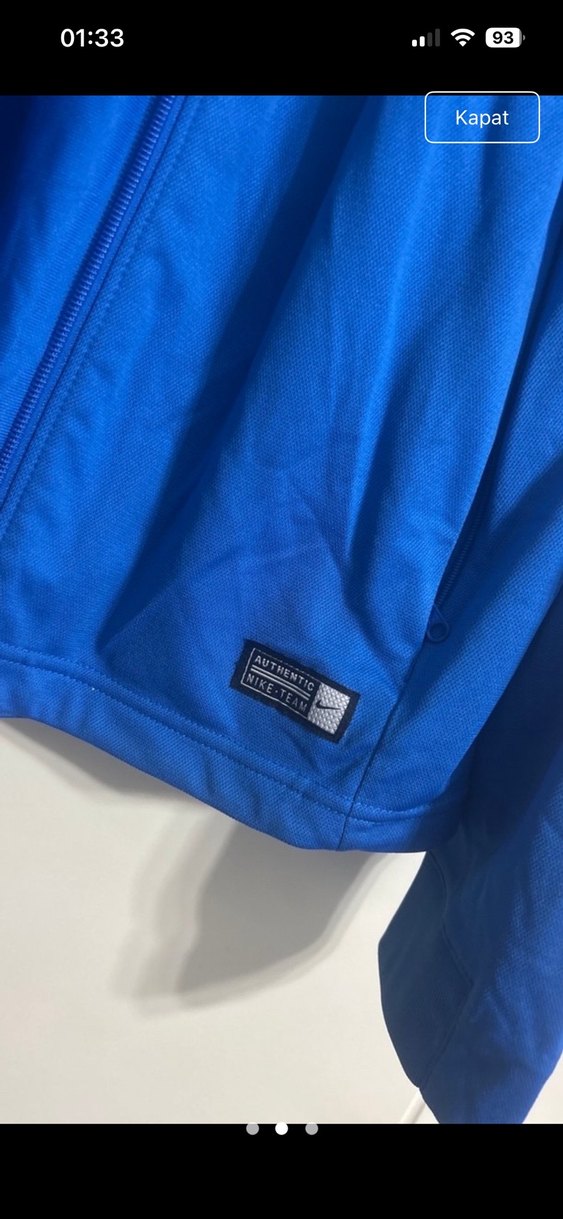 Erkek  Mavi Fermuarlı Sweatshirt Nike - Görsel 3