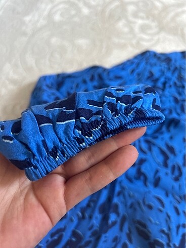 40 Beden mavi Renk Mavi leopar bluz