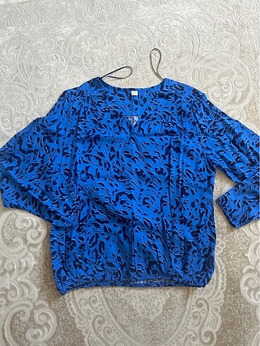 Mavi leopar bluz