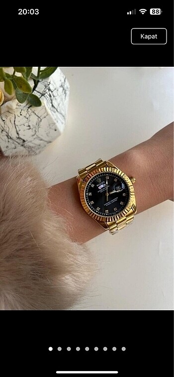 Rolex saat 18 k altın kaplama - Görsel 2