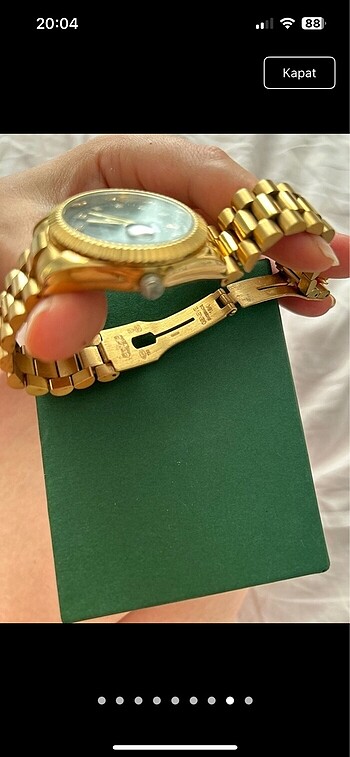 Rolex saat 18 k altın kaplama - Görsel 6