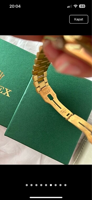 Rolex saat 18 k altın kaplama - Görsel 5