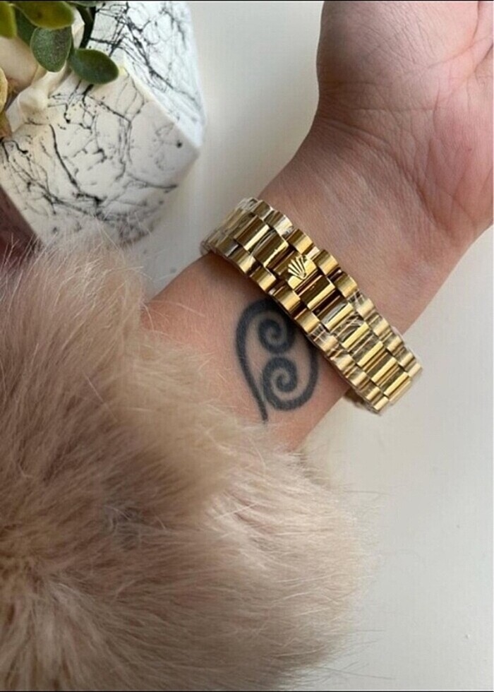 Rolex saat 18 k altın kaplama - Görsel 3