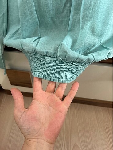 s Beden yeşil Renk Uzun kollu ince bluz