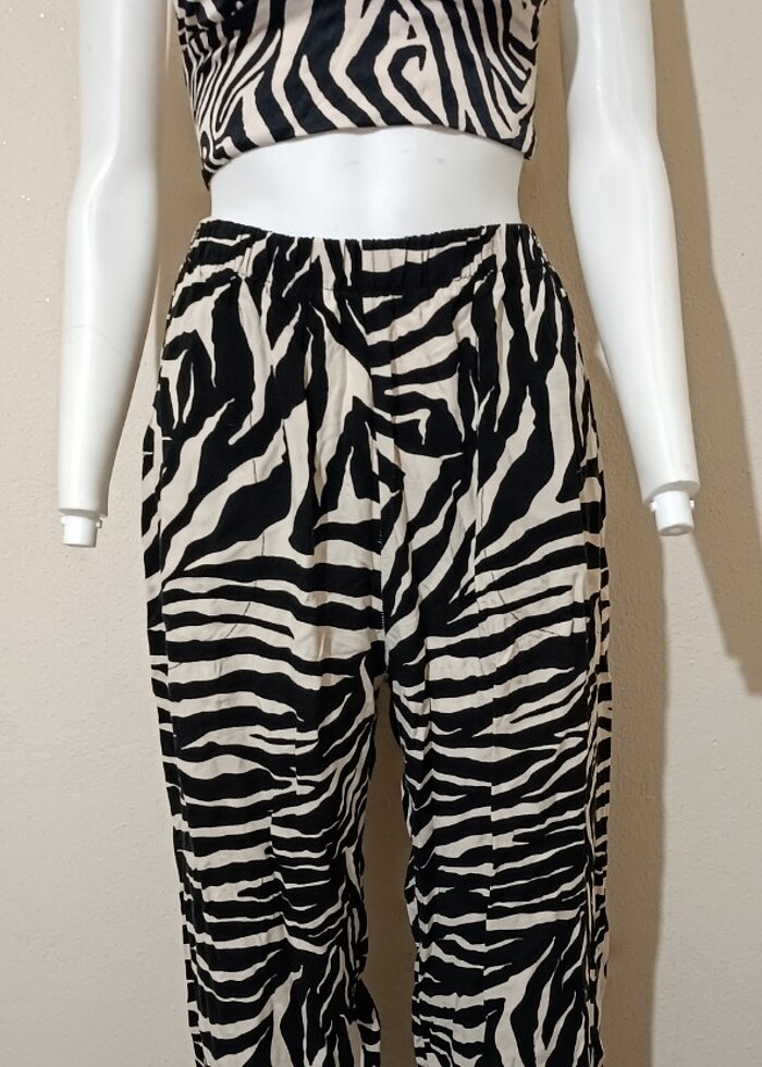 pamuklu kumaş pantolon - Görsel 4