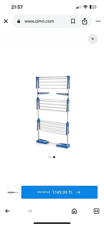 Ikea 3 katlı çamaşır askısı